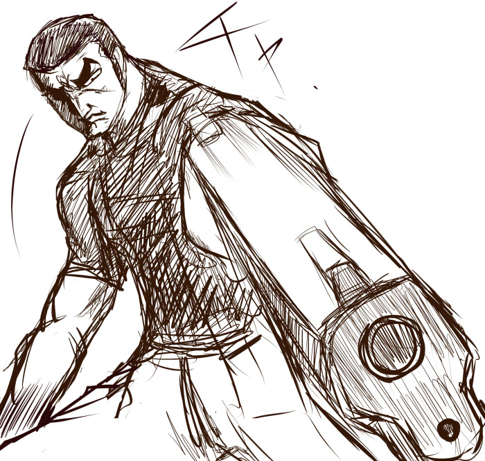 1boy, artist_request, duke_tougou, golgo_13, gun, handgun, male_focus, monochrome