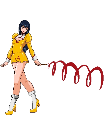 1girl, 78_(tky8), 90s, agent_aika, black_hair, delmo, dress, female