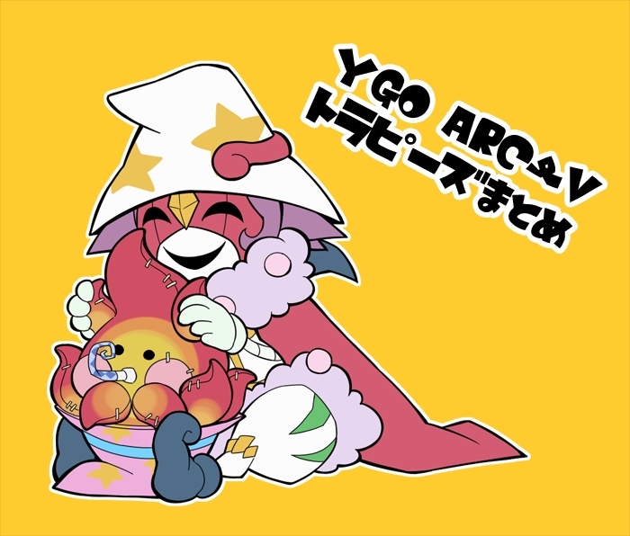 cape, creature, domino_mask, duel_monster, gloves, hat, performage_plushfire, performage_trapeze_magician