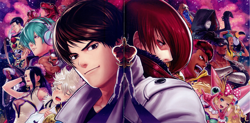 6+boys, antonov, bandeiras_hattori, center_opening, coco_(kof), gang-il, hein_(kof), king_of_dinosaurs