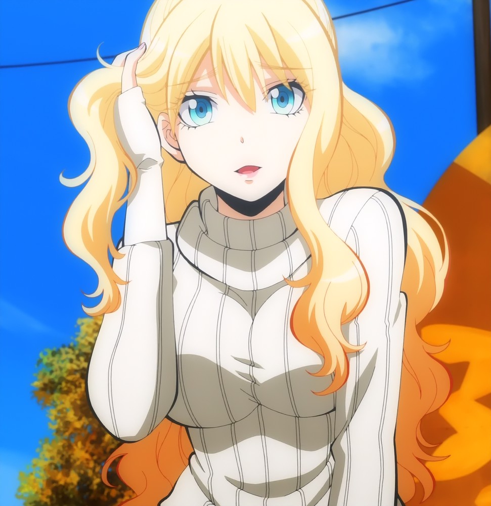 1girl, ansatsu_kyoushitsu, blonde_hair, blue_eyes, breasts, irina_jelavic, large_breasts, long_hair
