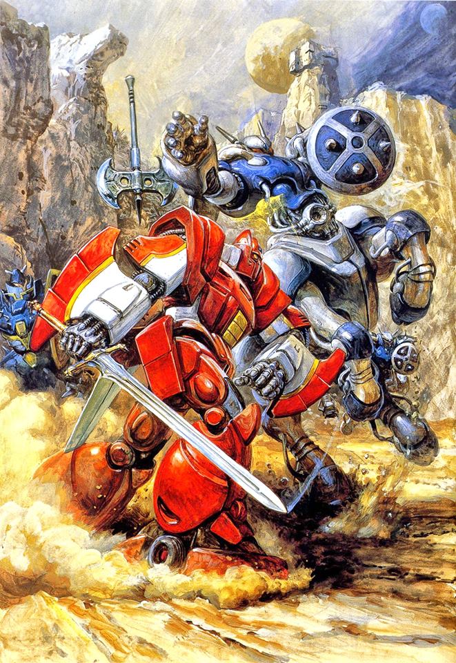 axe, galient, kikou-kai_galient, mecha, official_art, promaxis, shield, sword