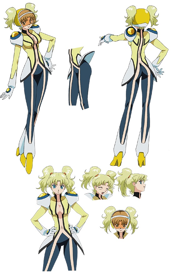 00s, 1girl, ass, back, blonde_hair, bodysuit, breasts, character_sheet