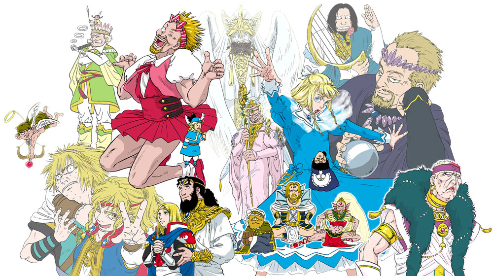 angelique_(video_game), askeladd, bjorn, canute, crossdressing, crossdressinging, error, everyone, floki, motter, parody, thorfinn, thorkell, thors, vinland_saga, ylfa