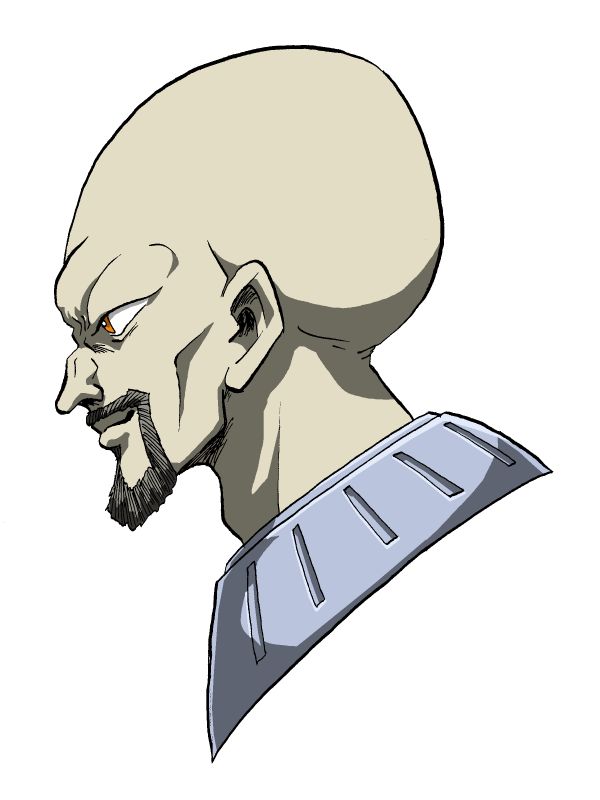 1boy, bald, beard, facial_hair, kikou-kai_galient, male_focus, mardoul, paranopoda