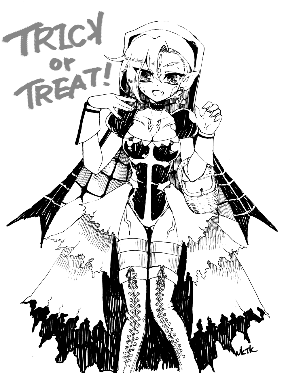 1girl, astral_(yuu-gi-ou_zexal), breasts, choker, cleavage, fang, female, genderswap