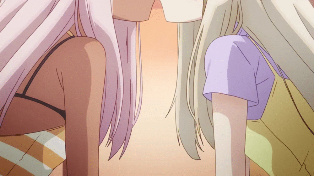 animated, animated_gif, barefoot, bed, blush, chloe_von_einzbern, embarrassed, fate/kaleid_liner_prisma_illya
