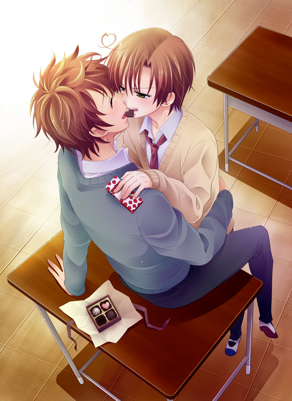 &amp;hat;_&amp;hat;, ahoge, axis_powers_hetalia, blush, brown_hair, couple, eating, green_eyes