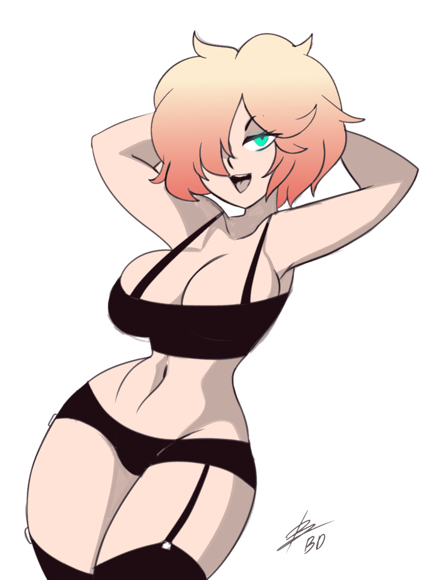 bigdead93, breasts, cleavage, crop_top, highres, large_breasts, short_shorts, shorts