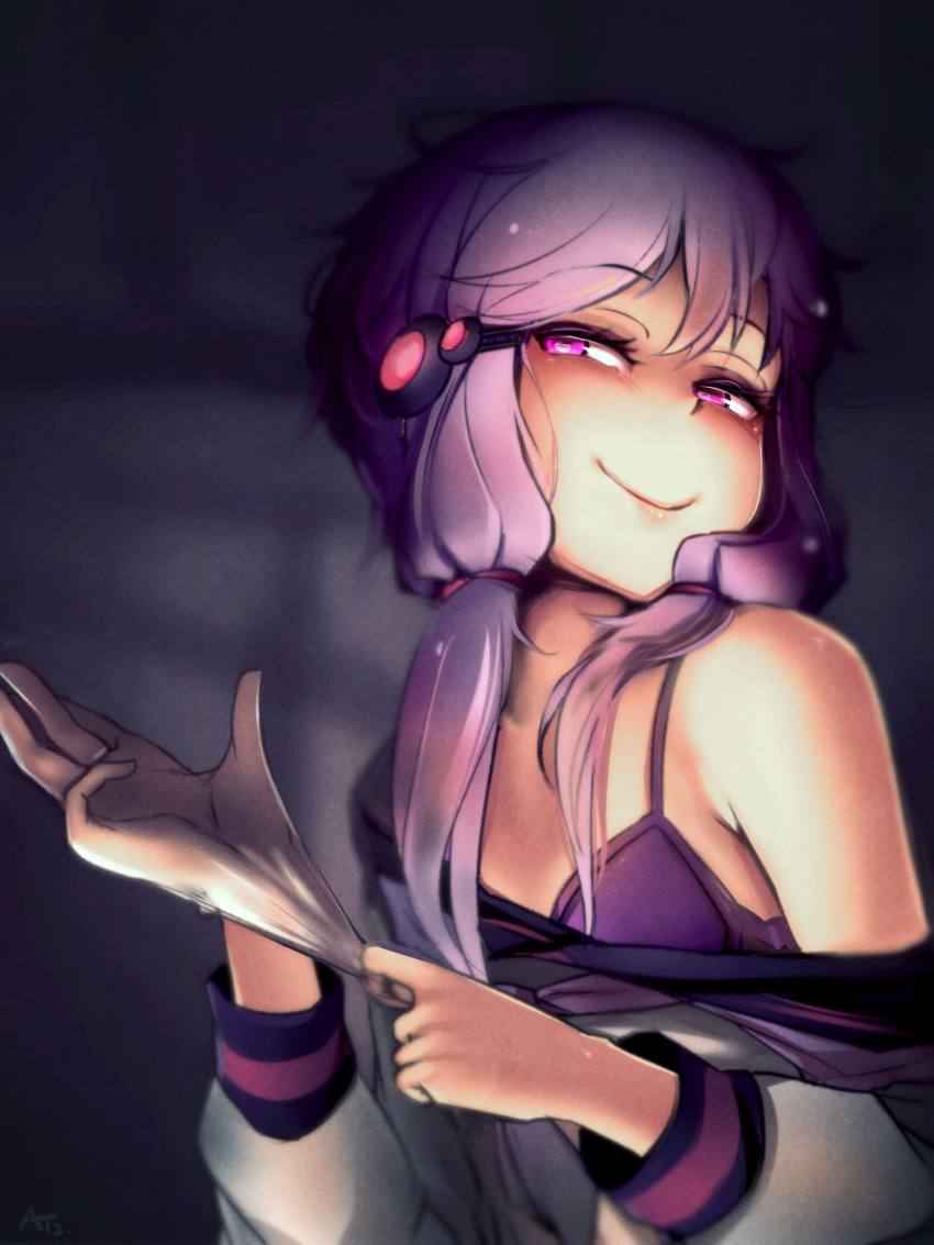 1girl, at2., glove_pull, gloves, highres, latex_gloves, looking_at_viewer, low_twintails