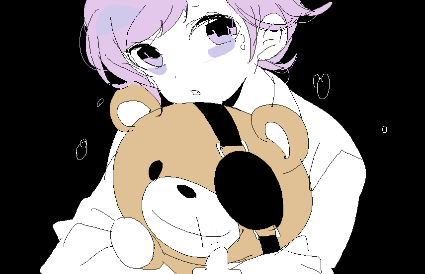 1boy, bags_under_eyes, black_background, carrying, child, crying, diabolik_lovers, fang