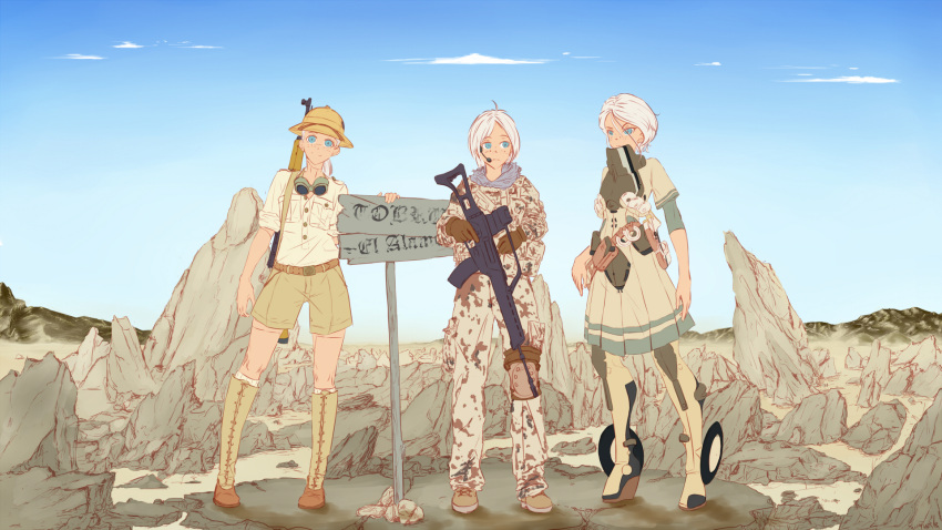 afrika_korps, fiksumyrsky, germany, highres, isaf, military, military_uniform, multiple_girls