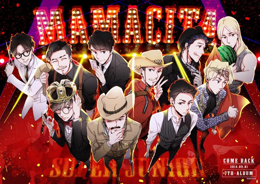 6+boys, card, donghae_(super_junior), eunhyuk_(super_junior), formal, hammer, heechul_(super_junior), highres