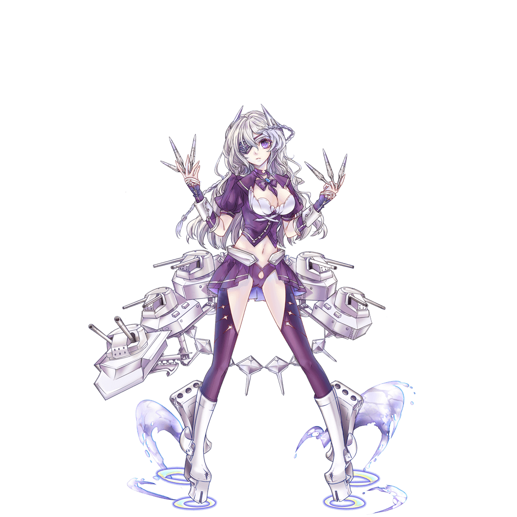 1girl, 8rats, boots, bracer, braid, breasts, cannon, cleavage