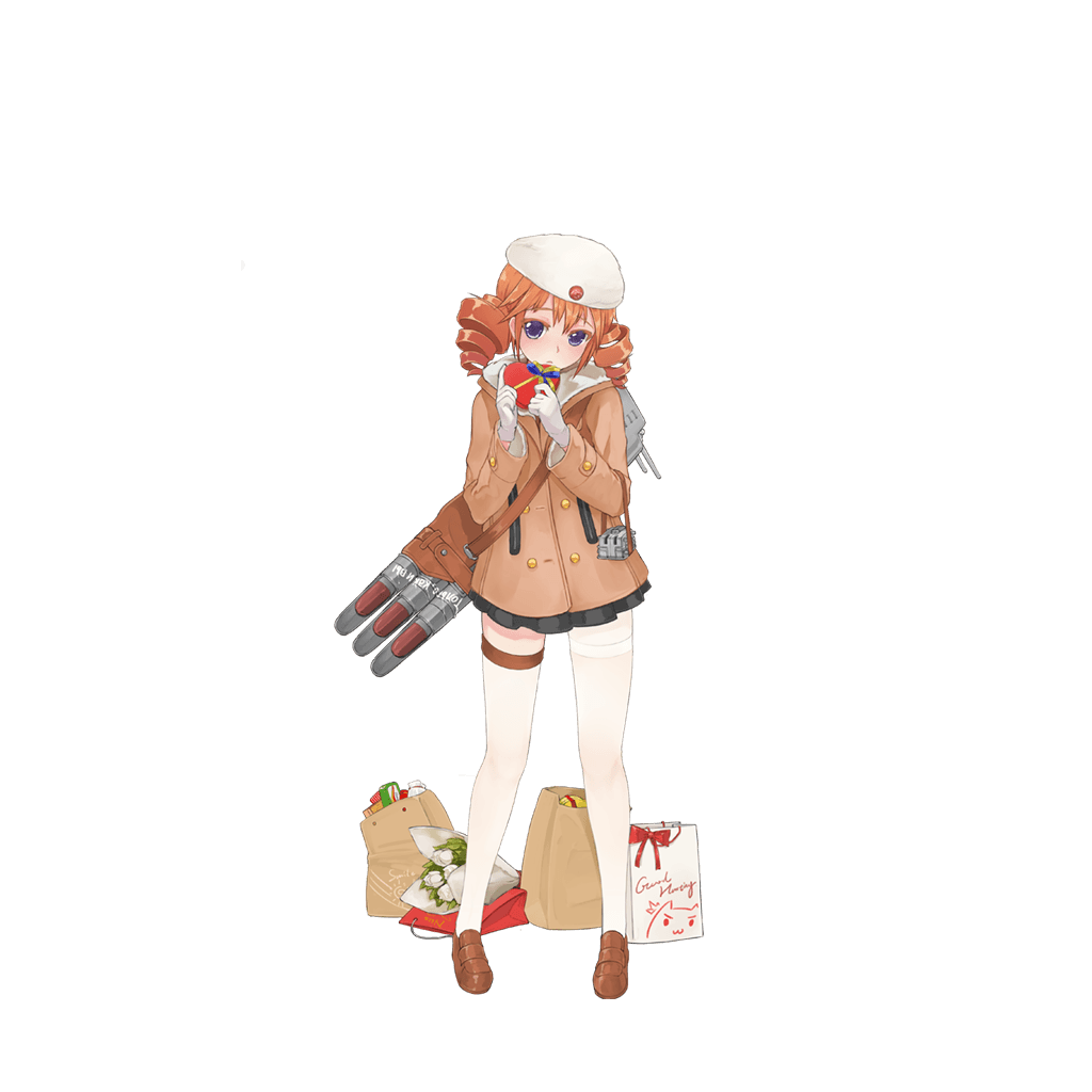 1girl, alternate_costume, asymmetrical_legwear, bag, beret, black_skirt, blush, bouquet