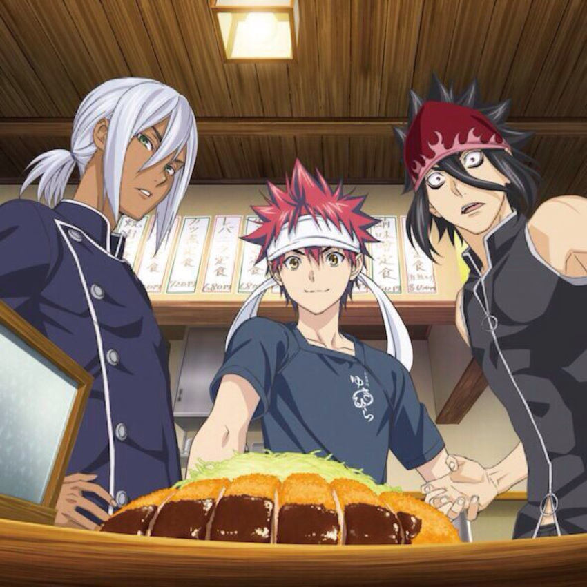 3boys, album_cover, cover, hayama_akira, jpeg_artifacts, kurokiba_ryou, looking_at_viewer, multiple_boys