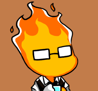 1boy, bow, bowtie, brown_background, cleaning, cleaning_rag, cup, drinking_glass, fire, glasses, grillby, gyate_gyate, lowres, male_focus, shotglass, simple_background, solo, undertale, upper_body, vest, yaruky
