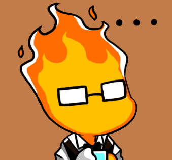 ..., 1boy, bow, bowtie, brown_background, cleaning, cleaning_rag, cup, drinking_glass, fire, glasses, grillby, gyate_gyate, lowres, male_focus, shotglass, simple_background, solo, undertale, upper_body, vest, yaruky