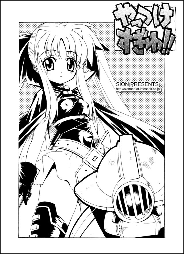 hotori, hotori_(artist), hotori_(sion), mahou_shoujo_lyrical_nanoha, monochrome, thighhighs