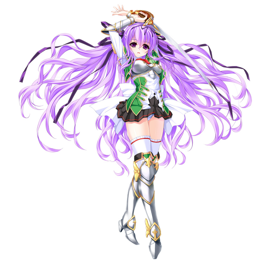 1girl, amasaka_takashi, armor, armored_boots, boots, breastplate, elbow_gloves, gauntlets