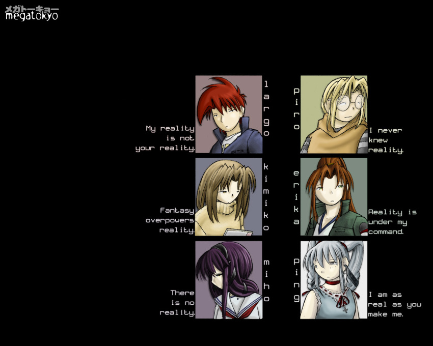fred_gallagher, hayasaka_erika, largo, megatokyo, nanasawa_kimiko, ping, piro, tohya_miho