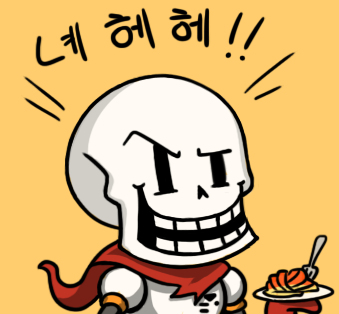 1boy, armor, chibi, cocked_eyebrow, food, fork, gloves, grin