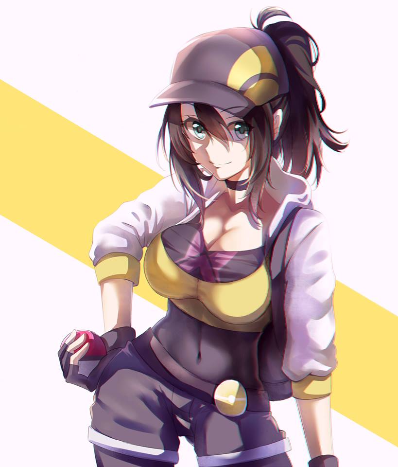 10s, 1girl, arm_at_side, backpack, bag, baseball_cap, belt, black_gloves