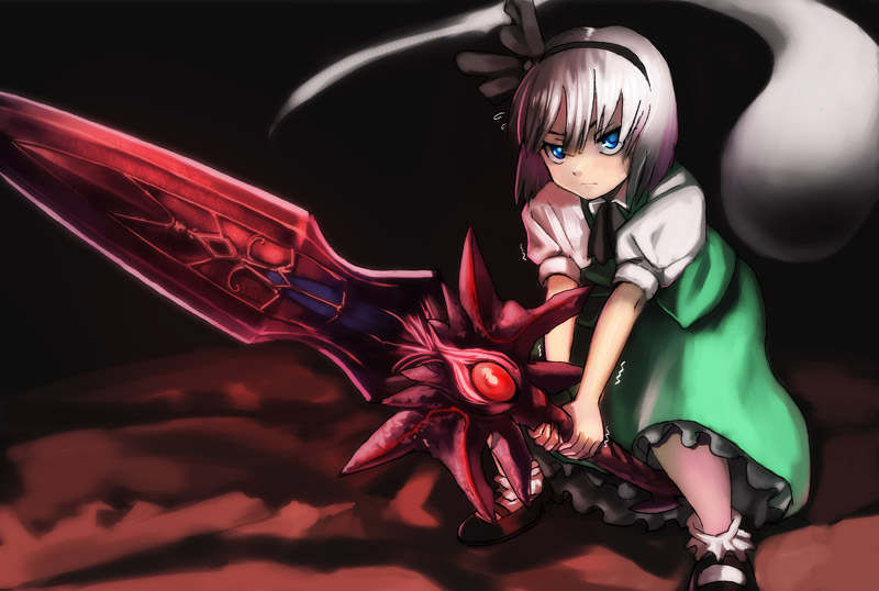 crossover, fo~do, ghost, hitodama, konpaku_youmu, konpaku_youmu_(ghost), myon, soul_calibur