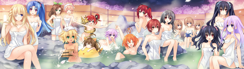 >:d, >:o, 5pb_(choujigen_game_neptune), 6+girls, :d, :o, ;), absurdres