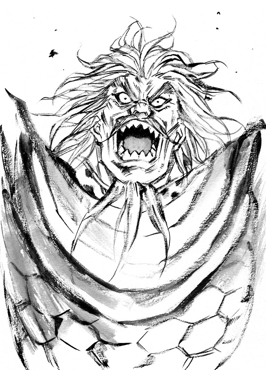 1boy, agahari, armor, beard, duke_hyou, facial_hair, highres, kingdom