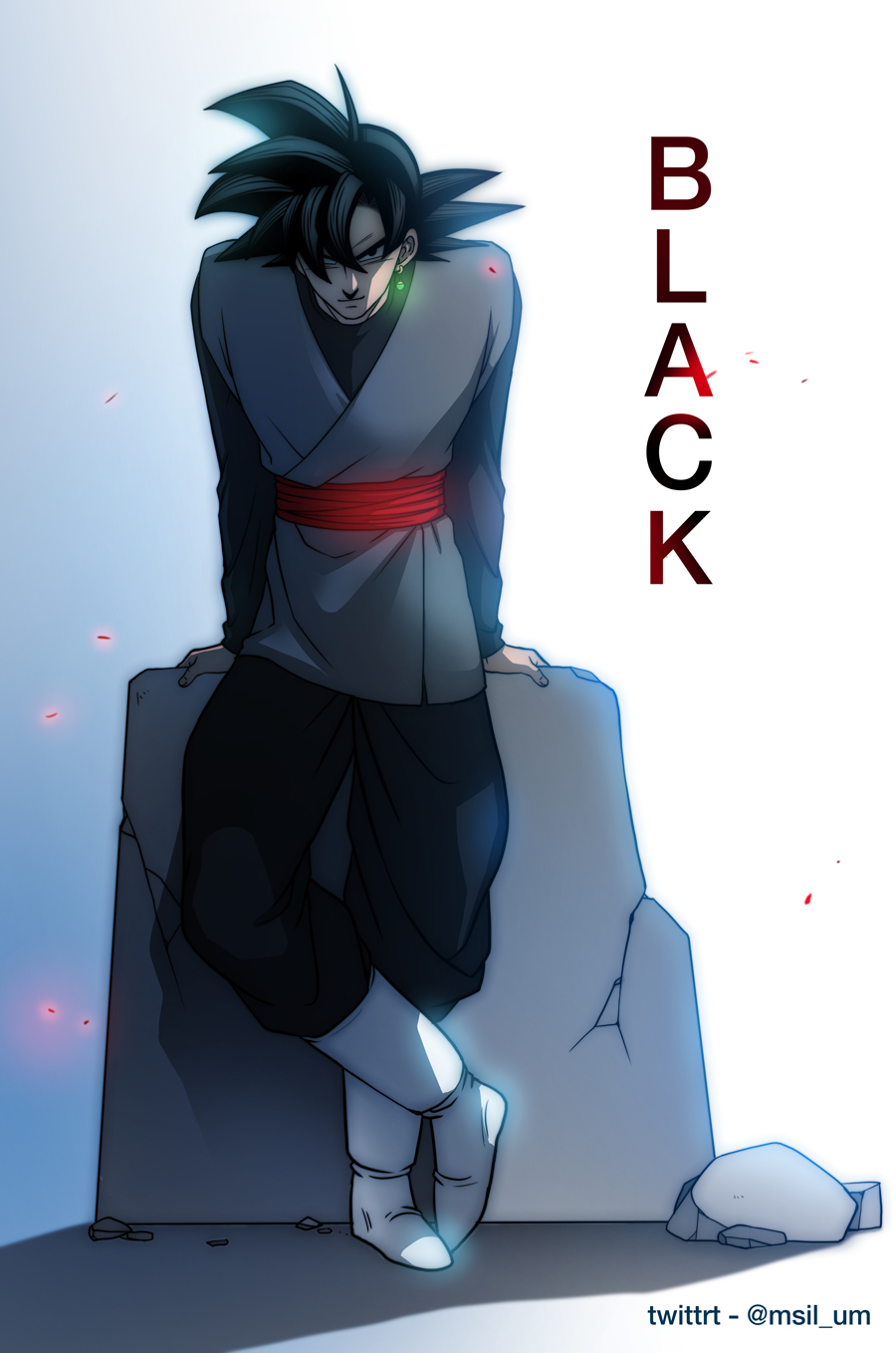 1boy, black_eyes, black_hair, boots, character_name, dragon_ball, dragon_ball_super, engrish