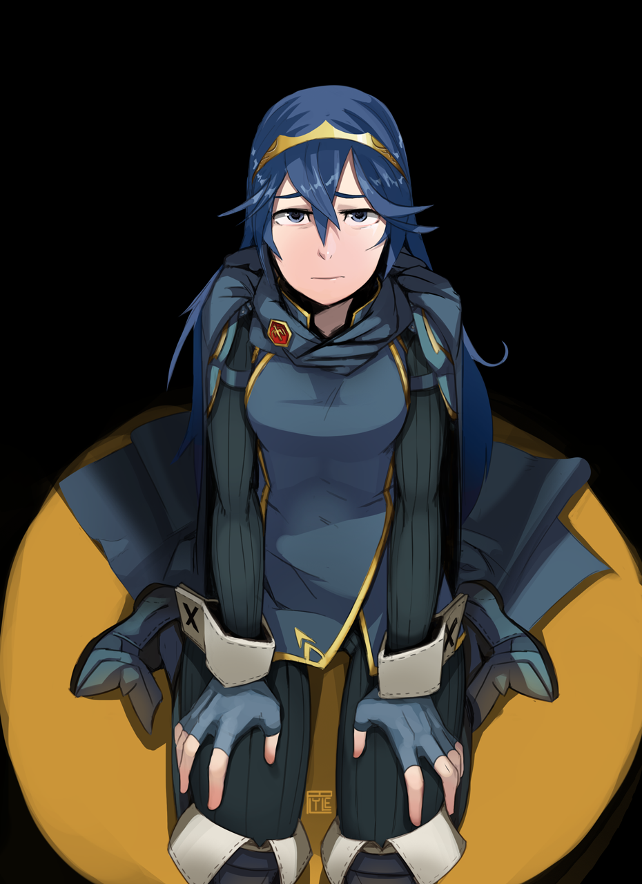 1girl, blue_eyes, blue_hair, cape, crying, female, fingerless_gloves, fire_emblem