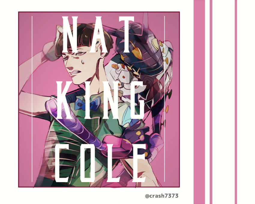 1boy, black_hair, character_name, clenched_teeth, higashikata_joushuu, jojo_no_kimyou_na_bouken, jojolion, male_focus