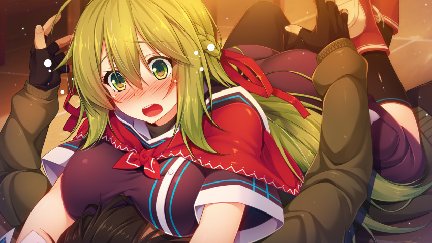 1girl, aristear_remain, ass, astronauts, astronauts_comet, breast_press, breasts, cape