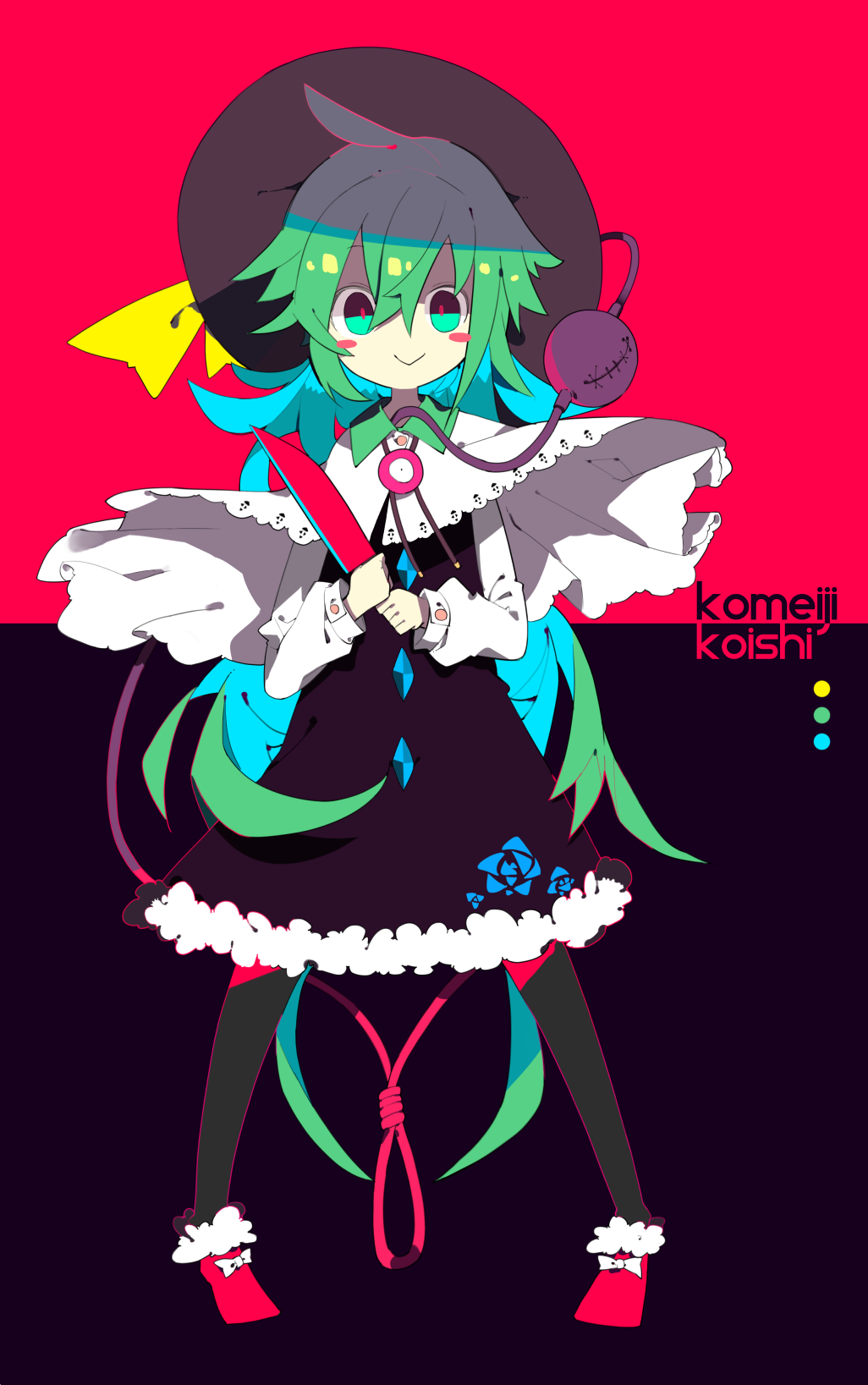 1girl, aki_maki_yuu, alternate_costume, alternate_hair_length, alternate_hairstyle, black_dress, black_legwear, blade