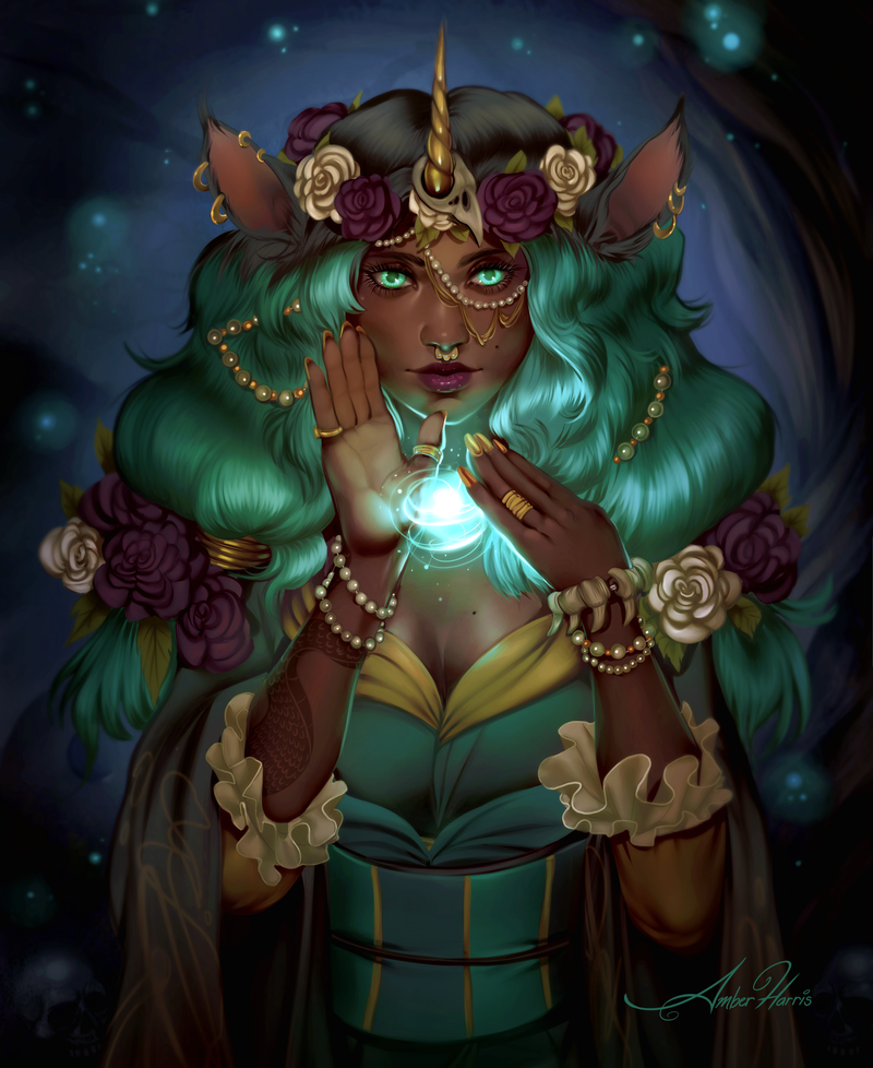 1girl, amber_harris, animal_ears, aqua_eyes, aqua_hair, artist_name, bracelet, breasts