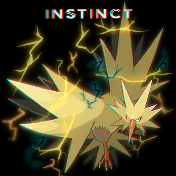 10s, beak, bird, black_background, chromatic_aberration, claws, electricity, english