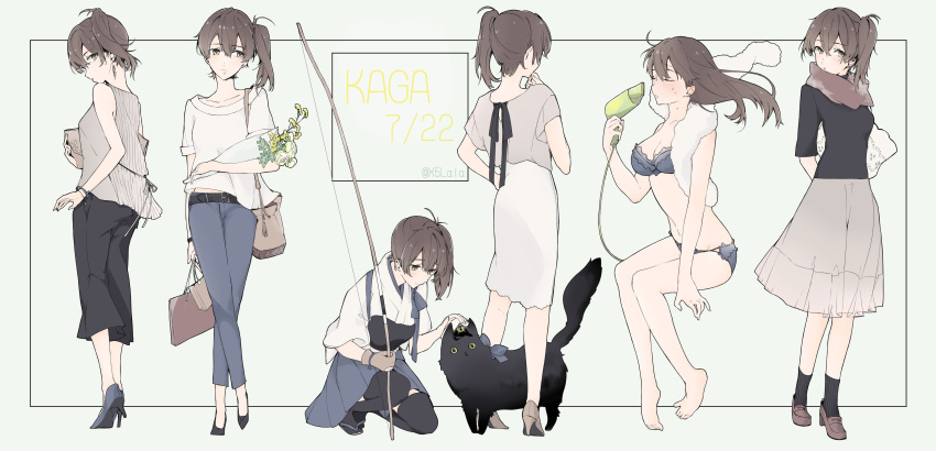 1girl, absurdres, alternate_costume, arm_behind_back, ass, back, bag, belt