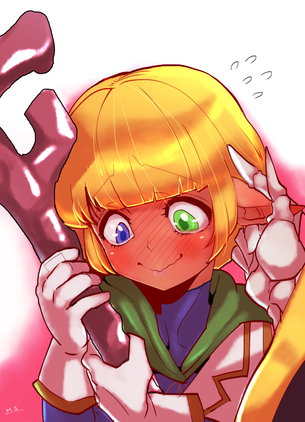 2boys, ainz_ooal_gown, blonde_hair, blue_eyes, blush, cape, dark_elf, dark_skin