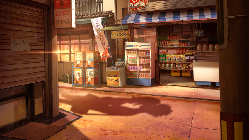 awning, bag, bag_of_chips, banner, basket, building, city, coca-cola