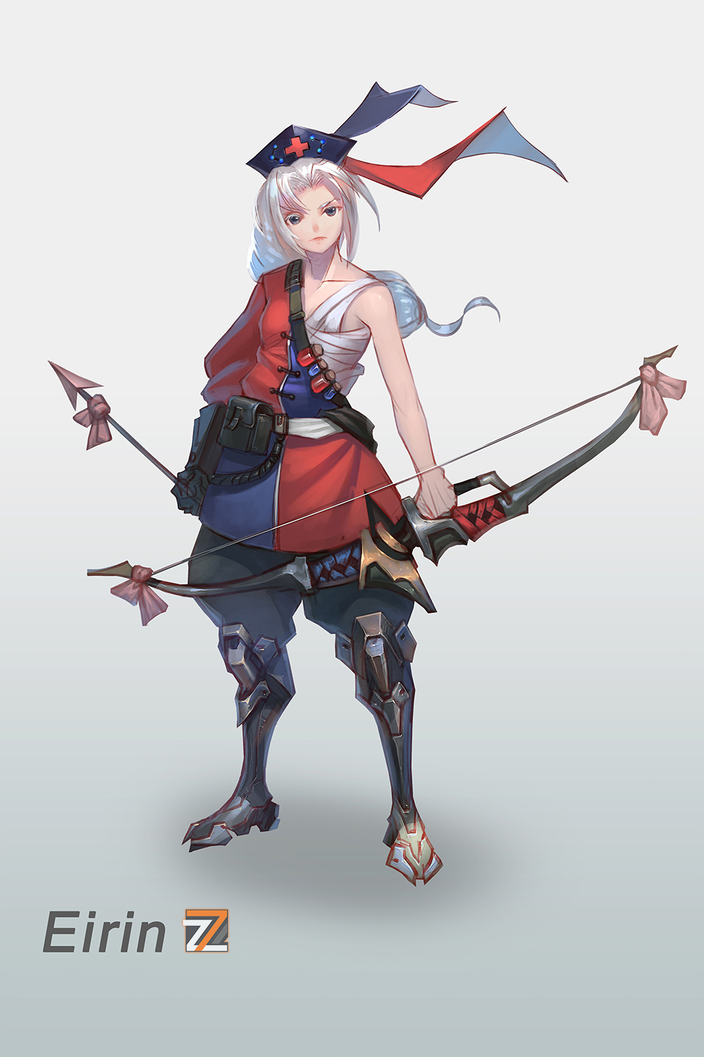 1girl, arrow, blizzard_(company), bow_(weapon), crossover, hanzo_(overwatch), hanzo_(overwatch)_(cosplay), hat