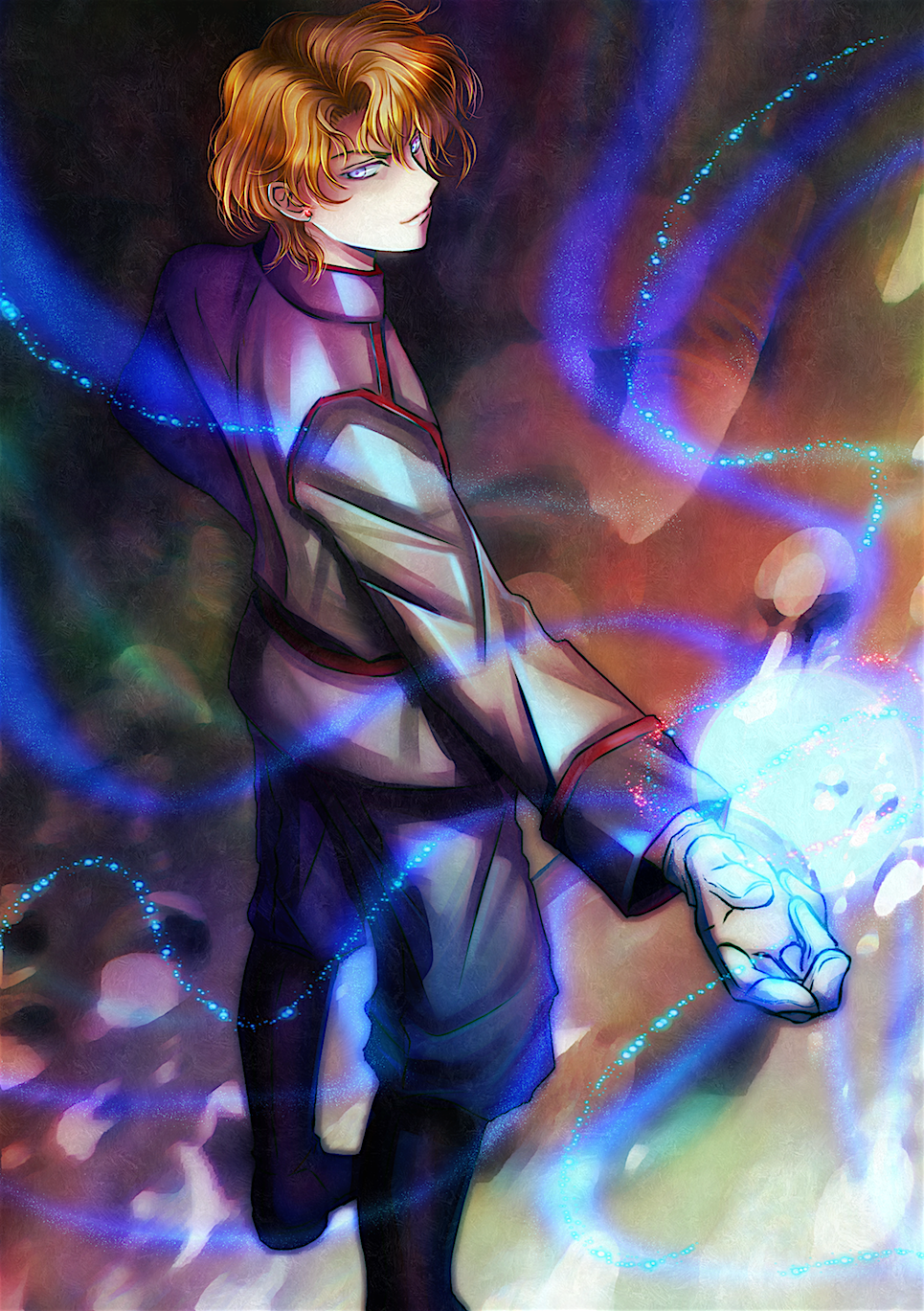 >:), 1boy, bangs, bishoujo_senshi_sailor_moon, blonde_hair, earrings, evil, gloves