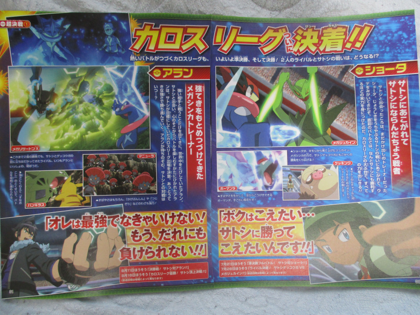 alain_(pokemon), greninja, mega_sceptile, pikachu, pokemon, pokemon_(anime), salamence, sceptile