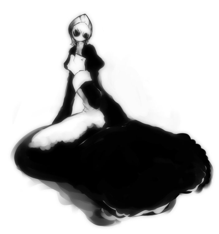 3m, futaba_channel, maid, monochrome, nijiura_maids
