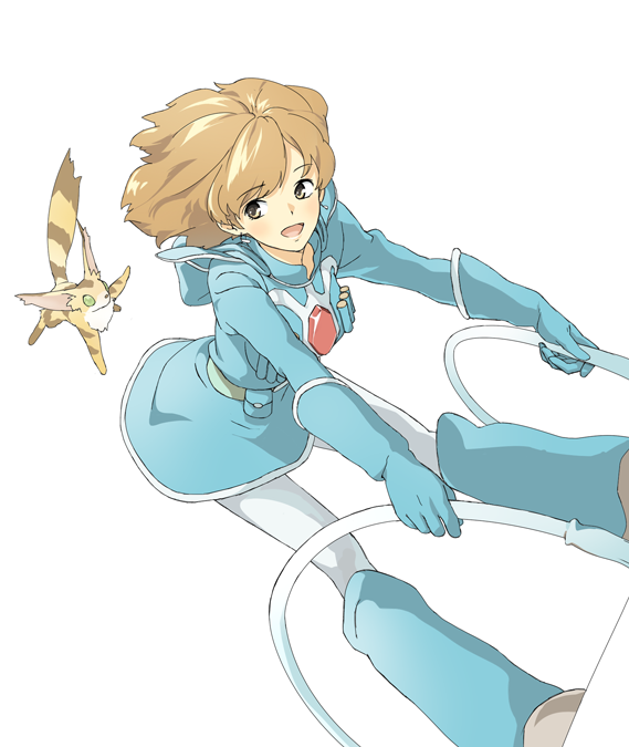 brown_eyes, brown_hair, flying, ghibli, gloves, hakuto_(artist), hiro_(dismaless), hoodie