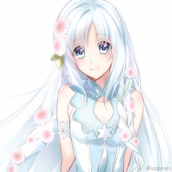 blue_eyes, eve_(yuukyuu_no_tierblade), white_hair, yuukyuu_no_tierblade, yuuna_minato