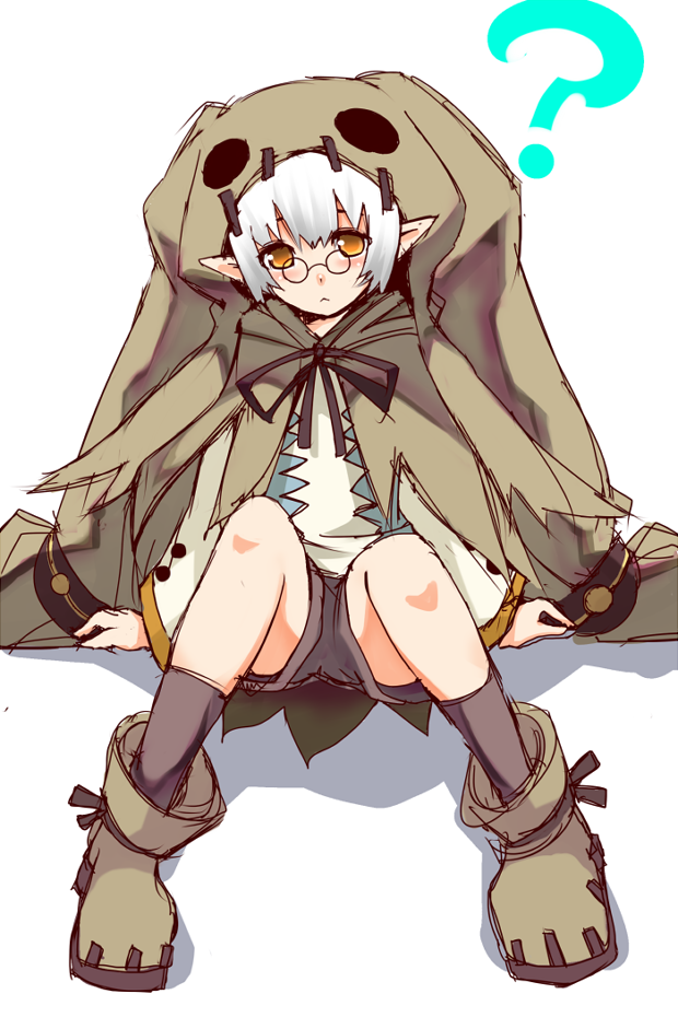 1boy, ?, blush, boots, capelet, disgaea, glasses, hat