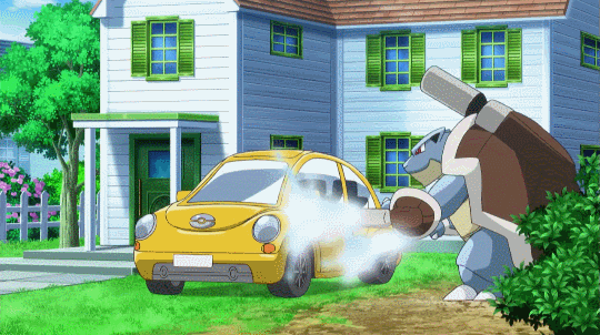 animated, animated_gif, blastoise, car, mega_blastoise, pokemon, pokemon_(anime), pokemon_(creature)