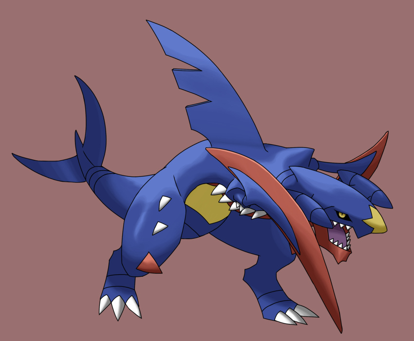 artist_request, garchomp, highres, mega_garchomp, no_humans, open_mouth, pokemon, pokemon_(creature)