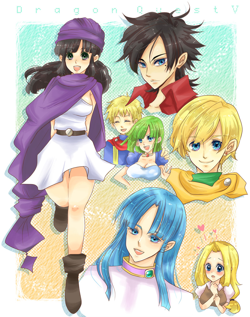 bianca, black_hair, deborah, dragon_quest, dragon_quest_v, flora, flora_(dragon_quest), genderswap